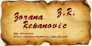Zorana Repanović vizit kartica